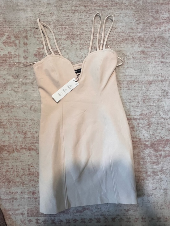 Zara Dresses & Skirts - Zara beige Spaghetti-Strap Dress